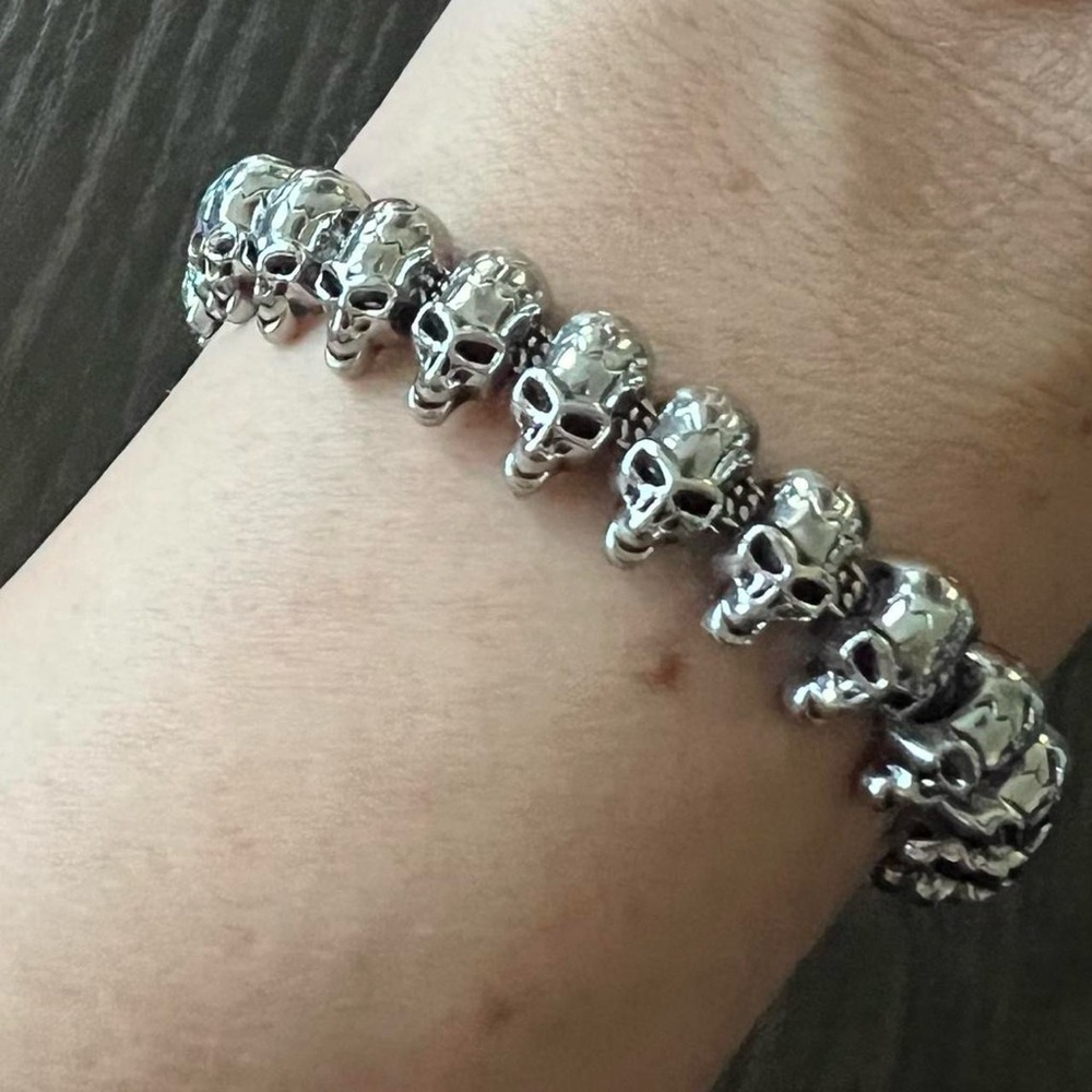 Silver Skull Bracelet